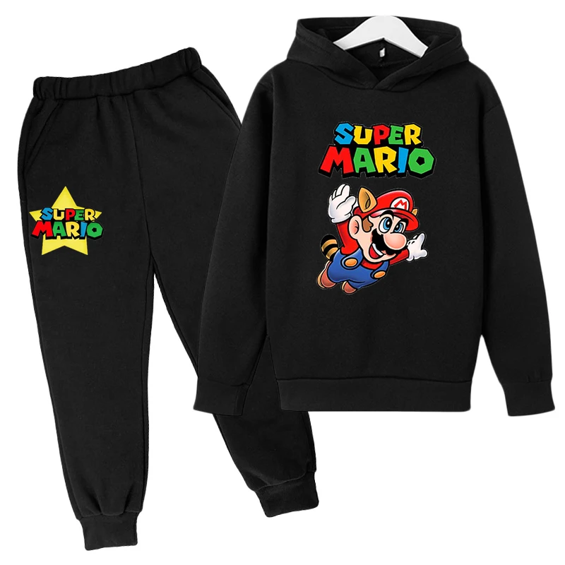 

2023 New Game Mario Bros Set Kids Sweatshirt Children Jacket Boy Girl Clothes Spring Autumn Hoodie 4-14 years old Sweater Sales