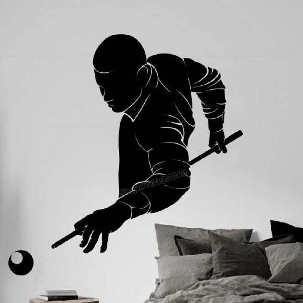 

Виниловая наклейка на стену "Бильярдный кий"