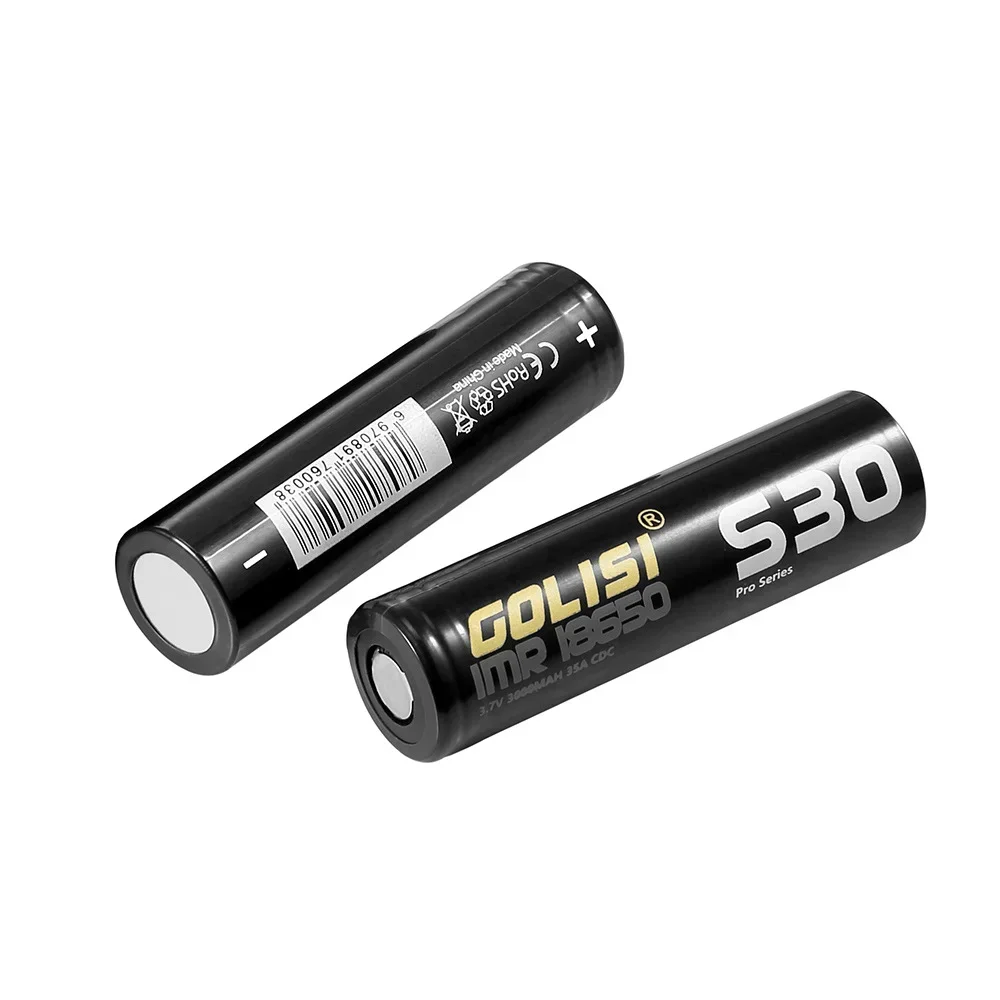 Литиевая аккумуляторная батарея Golisi S30 IMR 18650 3000 мАч 3 7 В 25 А 92 5 Вт до 75