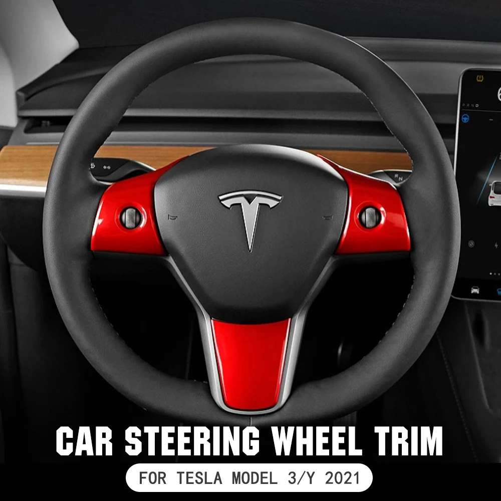 

Автомобильный руль из углеродного волокна нашивка «штурвал» Декоративная Обшивка для Tesla Model 3 Model Y 2021 модифицированные внутренние автомобильные аксессуары