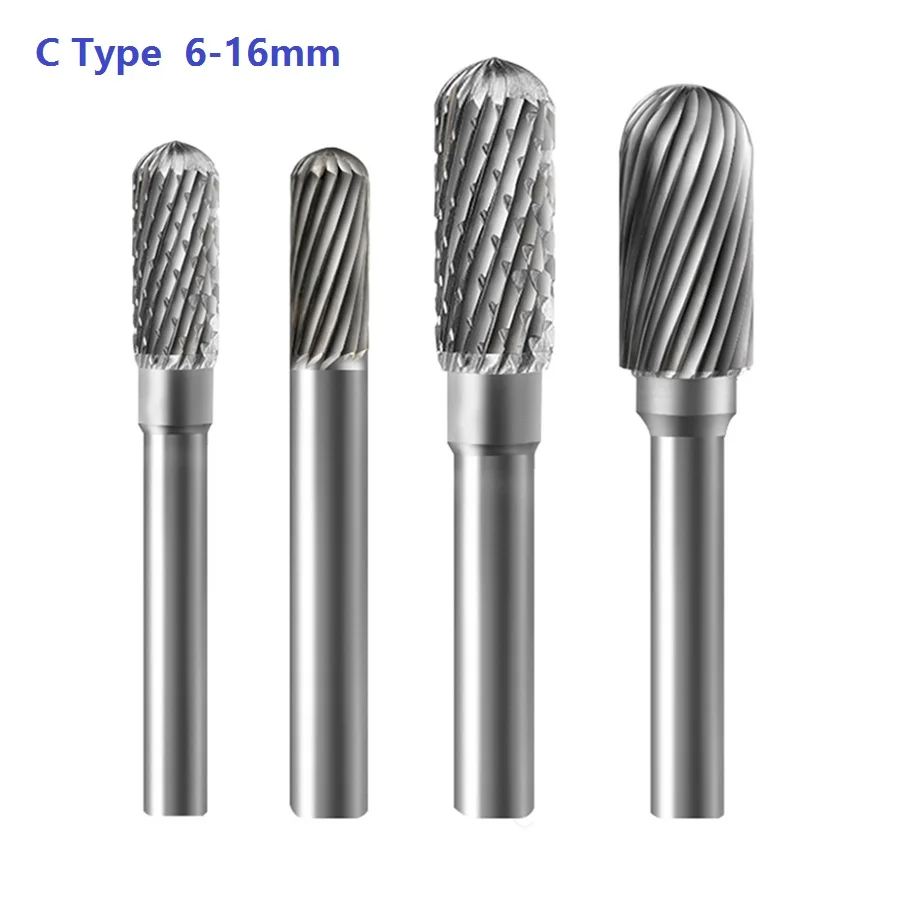 

C CX Type Hot Sale Tungsten Carbide Rotary File Head Tool Point Burr Die Grinder Abrasive Tools Drill Milling Carving Bit Tools