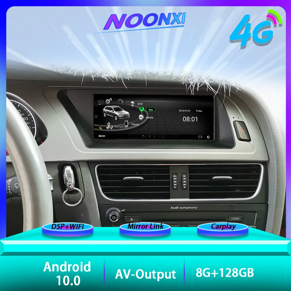 

Автомобильное радио 6 + 128G для Audi A4L 2008 - 2012 Android 10,0, центральный мультимедийный проигрыватель, навигация GPS, фото, экран, авто стерео 2DIN