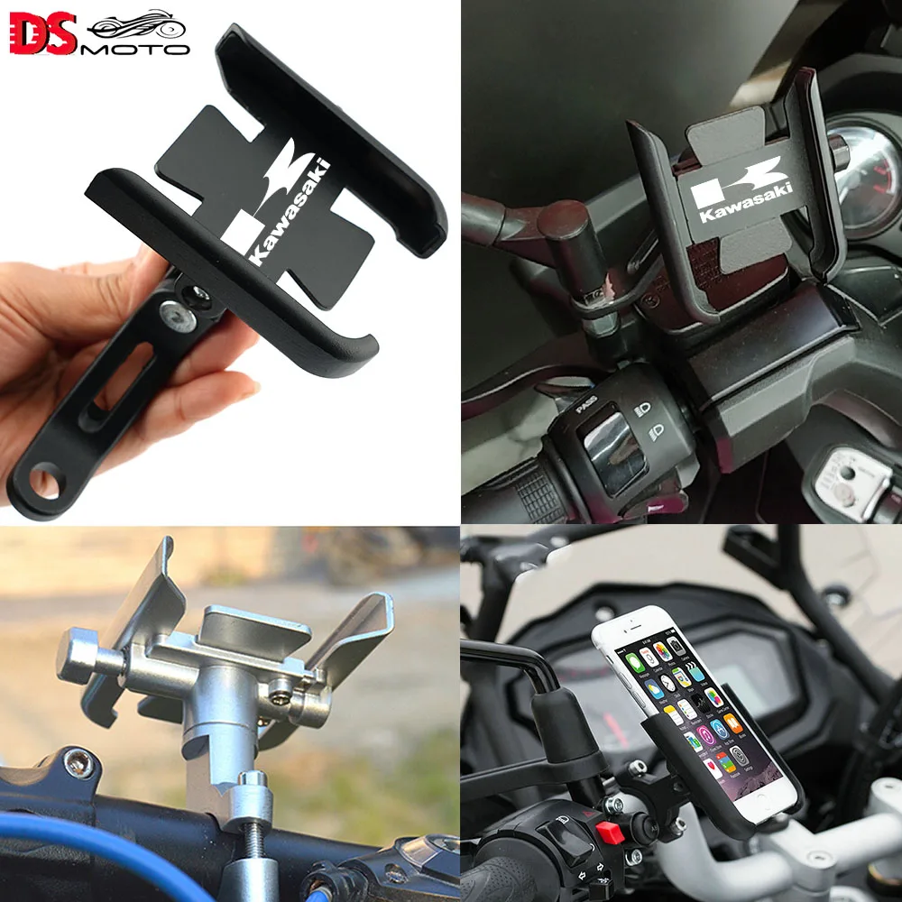 

Motorcycle Handlebar Moblie Phone Holder GPS Stand Bracket Universal For Kawasaki NINJA 250 300 400 650/R VULCAN S 650cc 650 CC