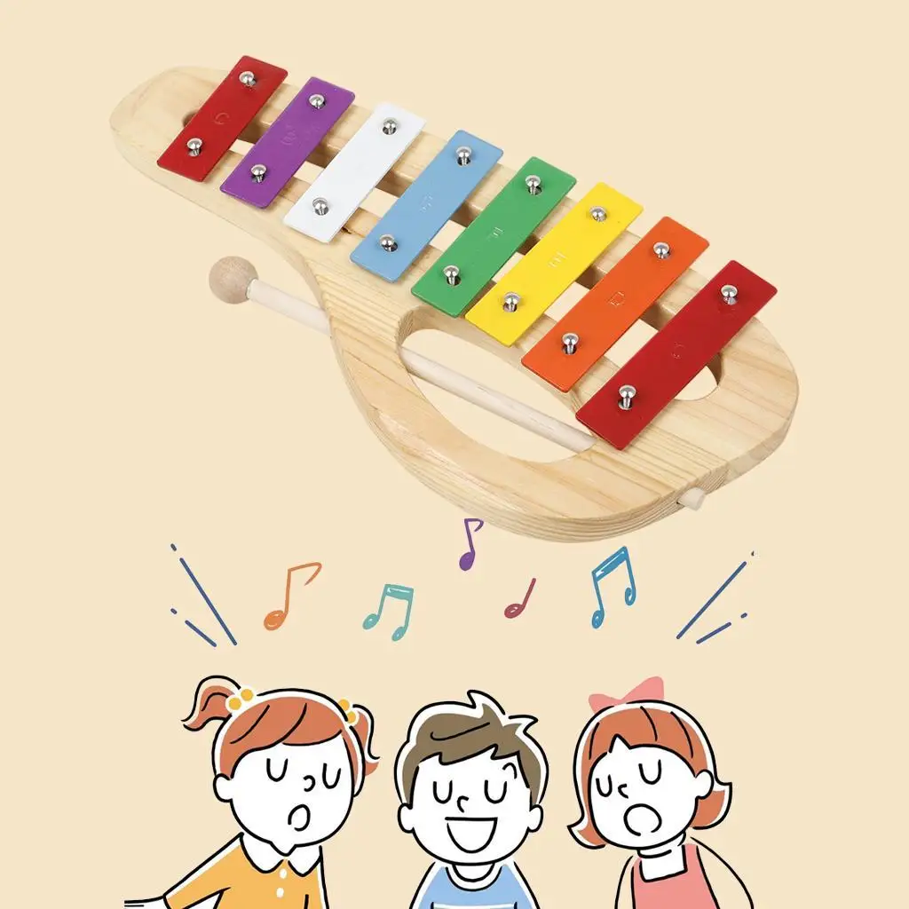 

Educational Kids Xylophone Toy 8 Note Glockenspiel Percussion Gifts for Baby