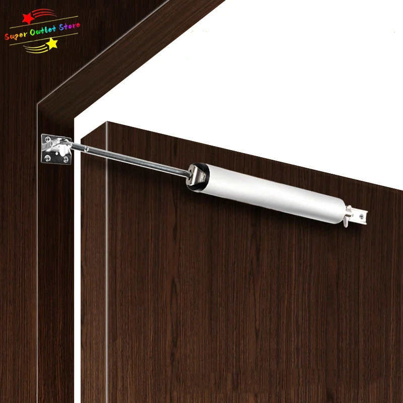 

Simple Pneumatic Door Closer,Automatic Door Soft Close 100 Degrees Within Positioning Stop Buffer Adjustment Furniture Hardware