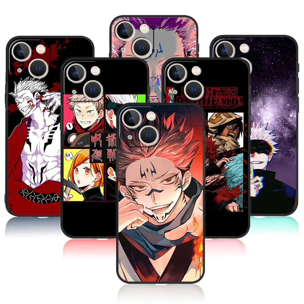 

For iPhone XS 14 12 X 8 Plus XR 7 11 13 Pro Max 5 SE2 5S SE2022 6 Mini SE Jujutsu Kaisen Coque Back Shockproof