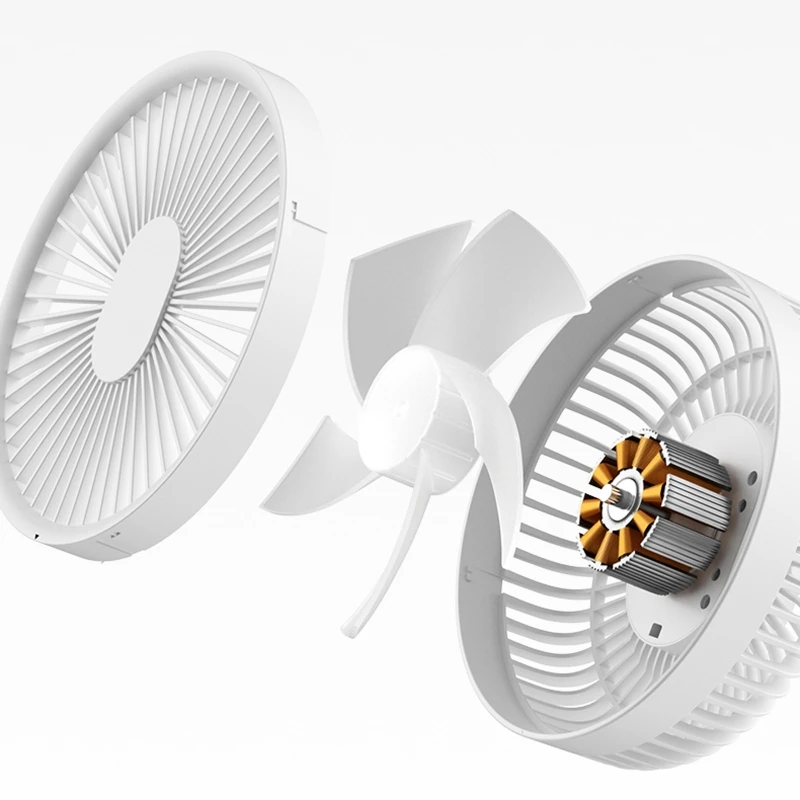 

Camping Fan with LED Light for Tent Rechargeable 4000mAh Battery Portable USB Drop Shipping