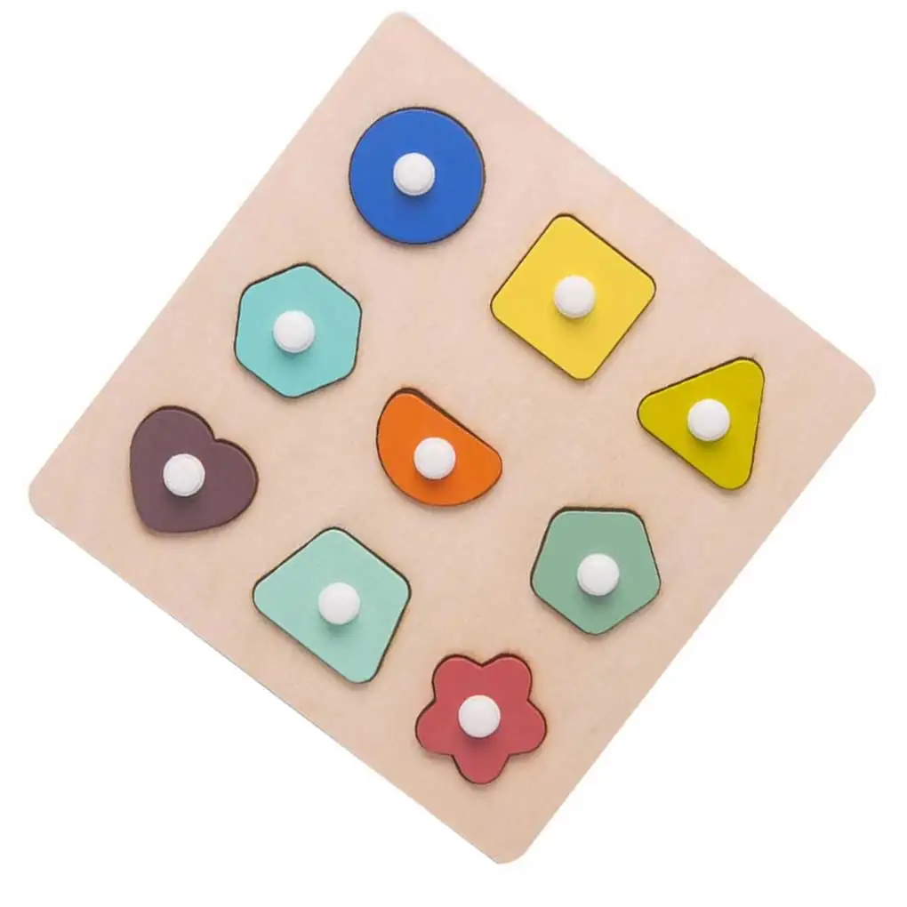 

Kids Wood Grasp Board Boys Girls Shape Digital Sorter Peg Toys Preschool Learning Game Early Educational Puzzles Toy Digital