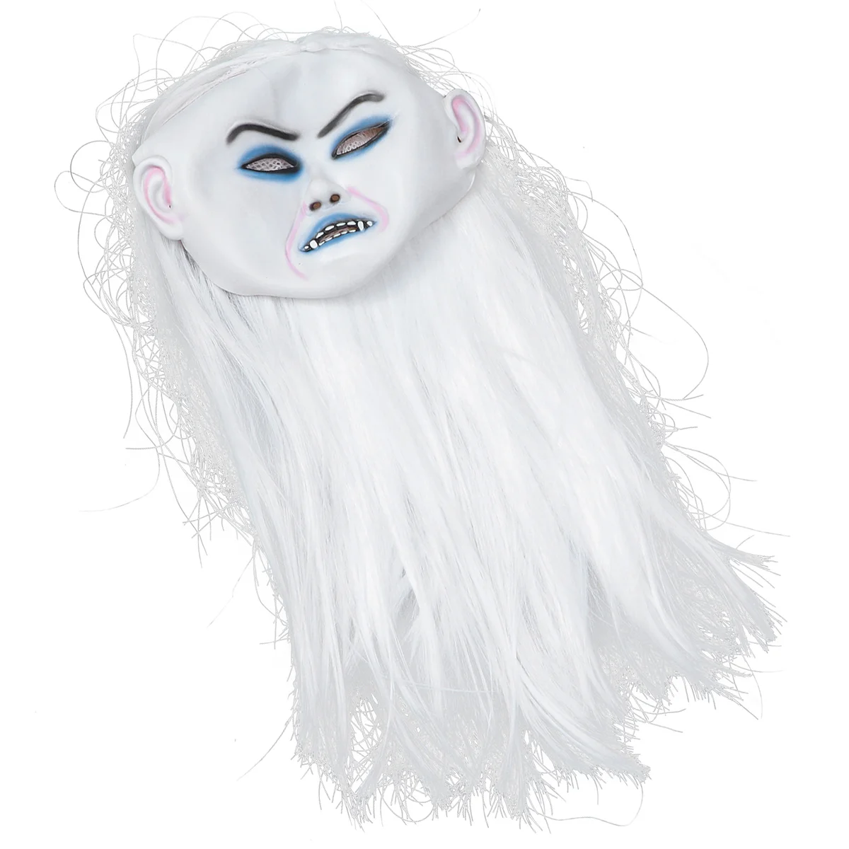 

Костюмы на Хэллоуин, белая маска ведьмы, страшный призрак, голова, лицо, праздничный мужской и женский