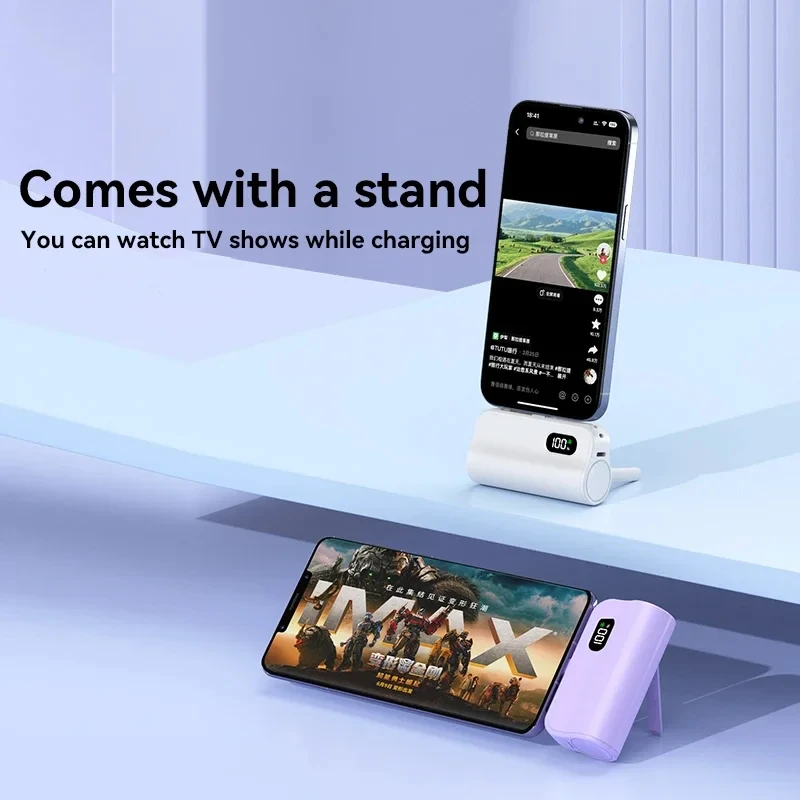 Фото VIVO 50000 мАч Power Bank Мини Lightning Type-C Кабели Цифровой дисплей большой емкости Портативная внешняя батарея с быстрой зарядкой №4
