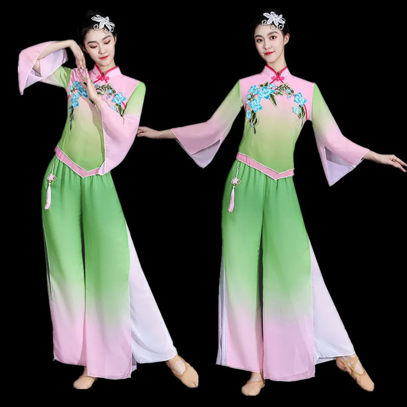 

Classical Dance Costumes Yangko Dance Elegant Folk Dance Dress Fan Umbrella Dance Traditional Hanfu Oriental Dress Fairy Dance