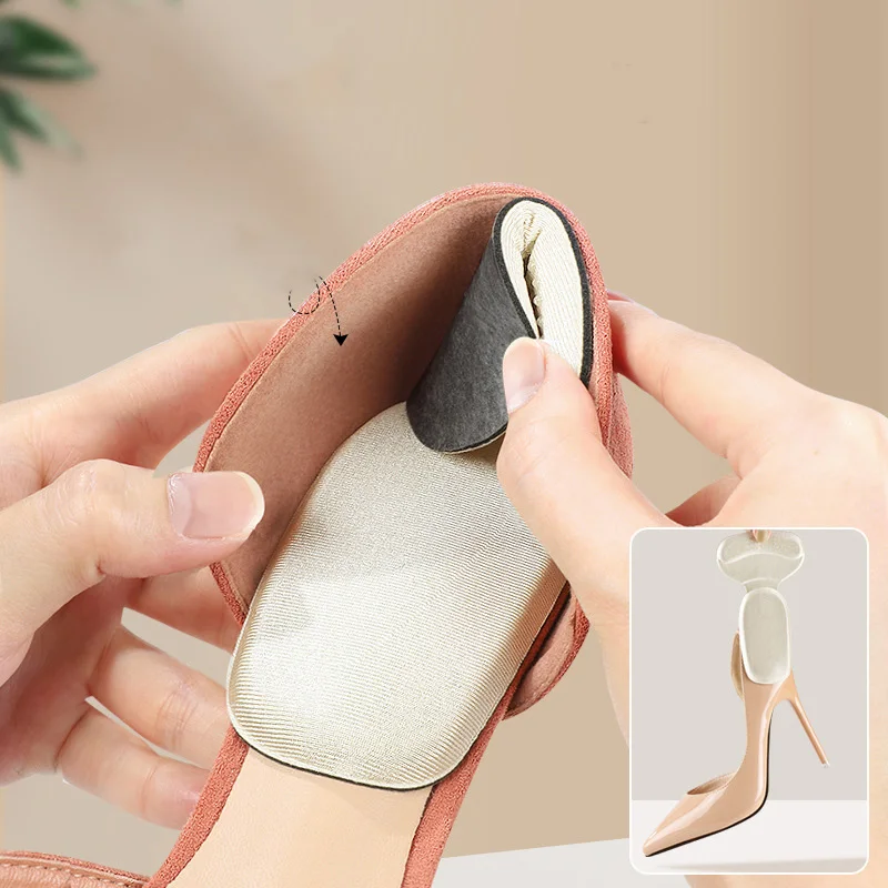 T Shape Sponge Heel Stickers Shoe Cushion Heel Protector for Shoes High Heels Inserts Heel Pads Shoe Adjuster Women Half Insoles