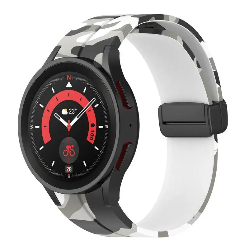 Ремешок силиконовый для Samsung 5, браслет для наручных часов с магнитной пряжкой, аксессуары для электрических часов, 20 мм