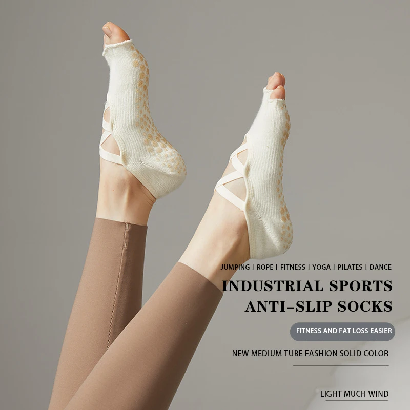 GYMIGO Non-slip Yoga Socks Professinal Women Pilates Socks High Quality Breathable Ladies Ballet Dance Sports Socks