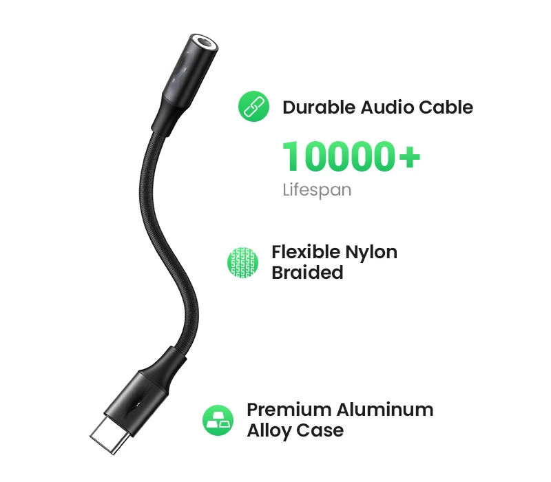 

USB Type C to 3.5 jack Earphone USB C Adapter USB C to 3.5 Aux Cable For Xiaomi Mi11 Oneplus 9 Pro HUAWEI Mate 20 P30 Pro