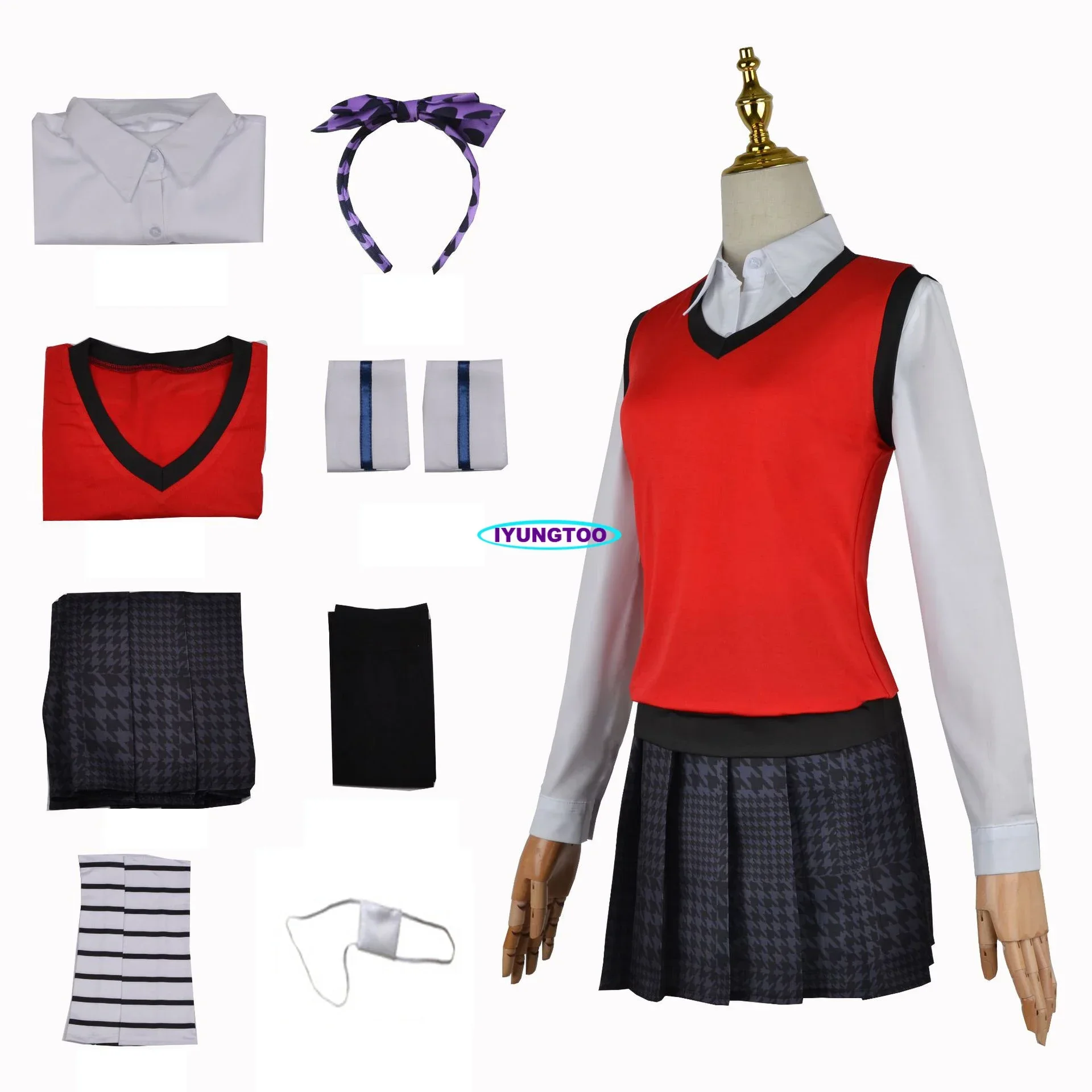 Аниме Midari Ikishima Kakegurui карнавальный костюм японская школьная форма игрок для