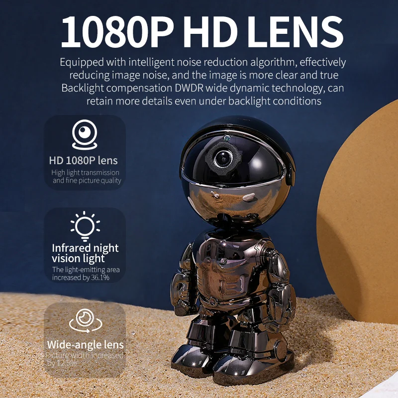 

Беспроводная IP-камера видеонаблюдения, 2 Мп, 1080P, Wi-Fi
