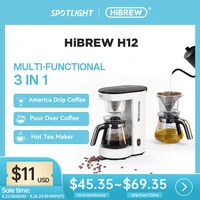 hibrew 3 in 1 america drip coffee machine pour over coffee maker glass teapot hot tea maker 750ml h12