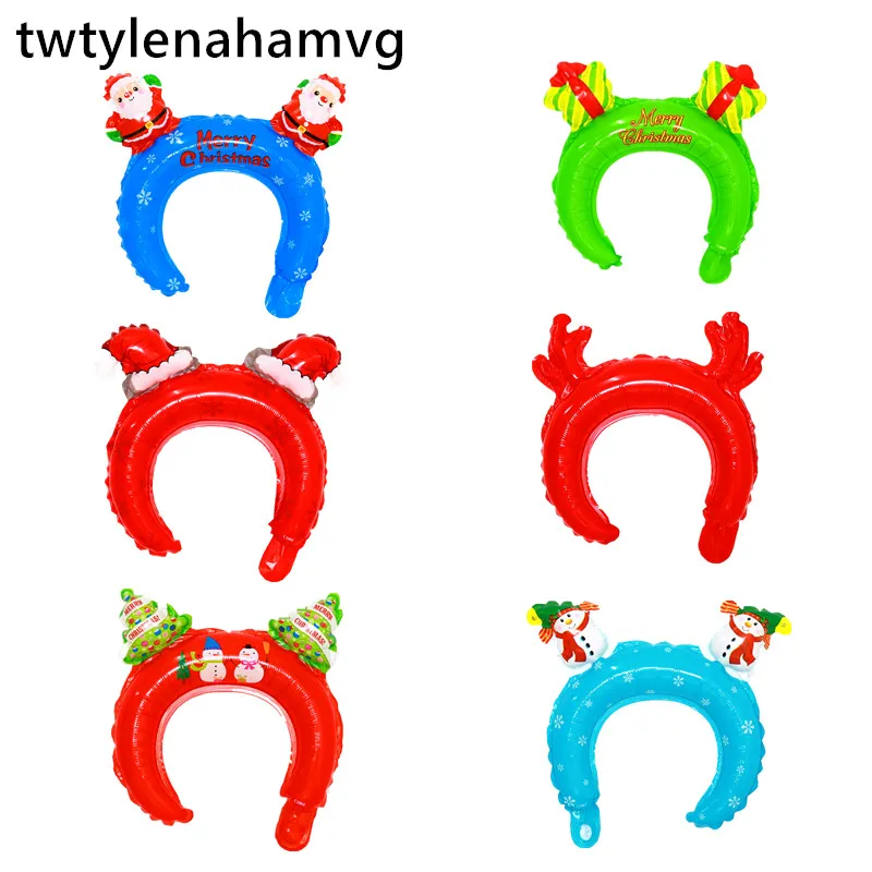 Рождественская сине-зеленая шпилька для волос украшенная воздушным шаром елка