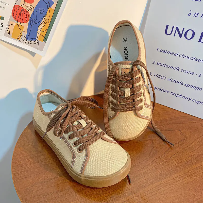 Canvas Shoes Sneakers for Womens Low Top Big Head Shoes Designer Female Walking Girls Canvas Shoes Female Tenis Footwear