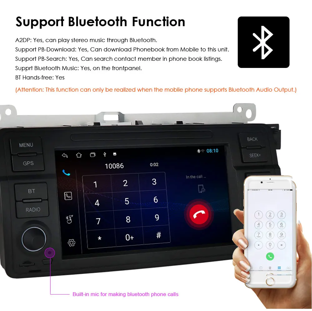 $120.00 1Din Car Radio Multimedia GPS Navigation For BMW E46 M3 Rover 75 MG ZT Player Stereo Audio Head Unit WIFI Quad Core Bluetooth FM