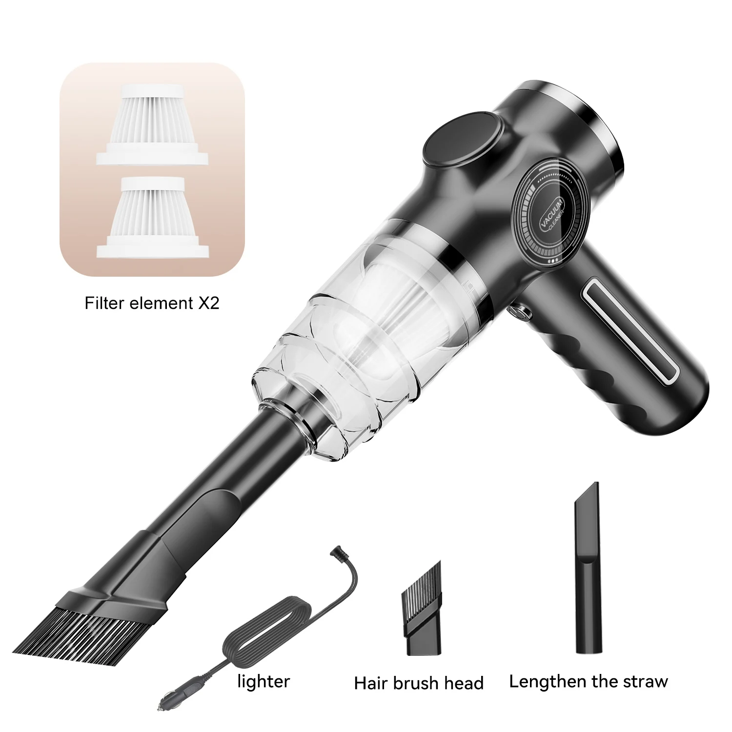 

BELIBUY Мини беспроводной автомобильный пылесос Мощный беспроводной автомобильный пылесос Ручной портативный пылесос для ковров Машина для чистки