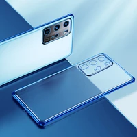 luxury plating frame transparent soft silicone case for huawei p50 p30 pro p40 lite p20 mate 30 40 nova 5t honor 20 clear cover