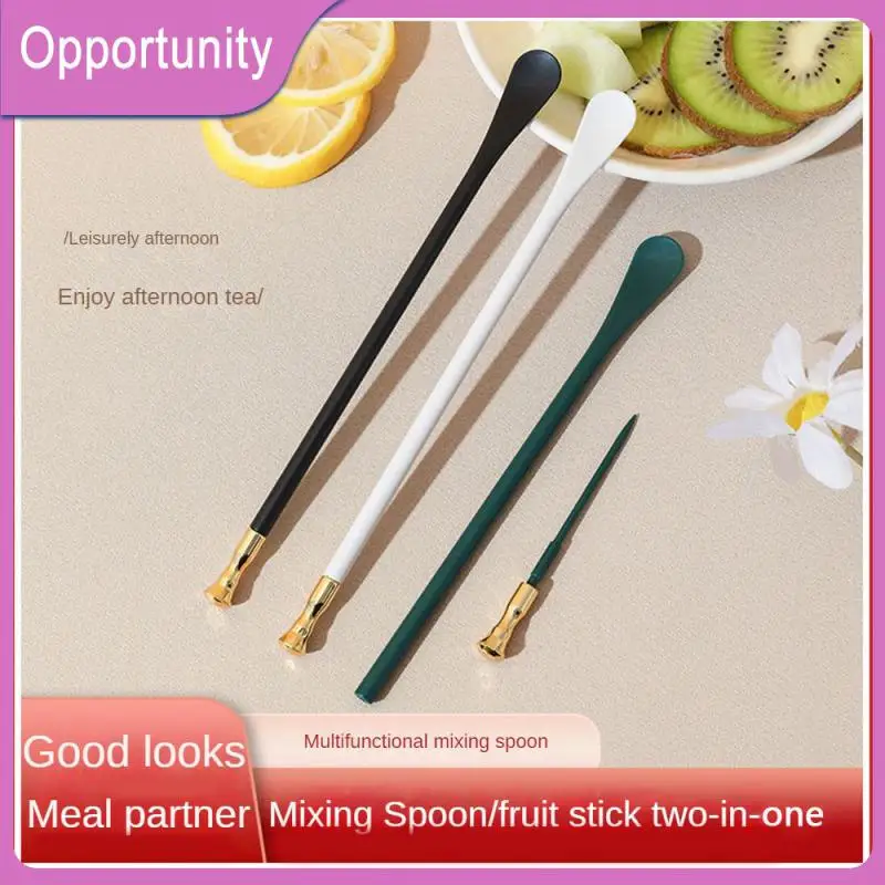 

Light Luxury Stirring Bar Multi-functional Mixing Spoon Gold-plated Milk Tea Honey Fruit Stick Household Gadgets Long Handle