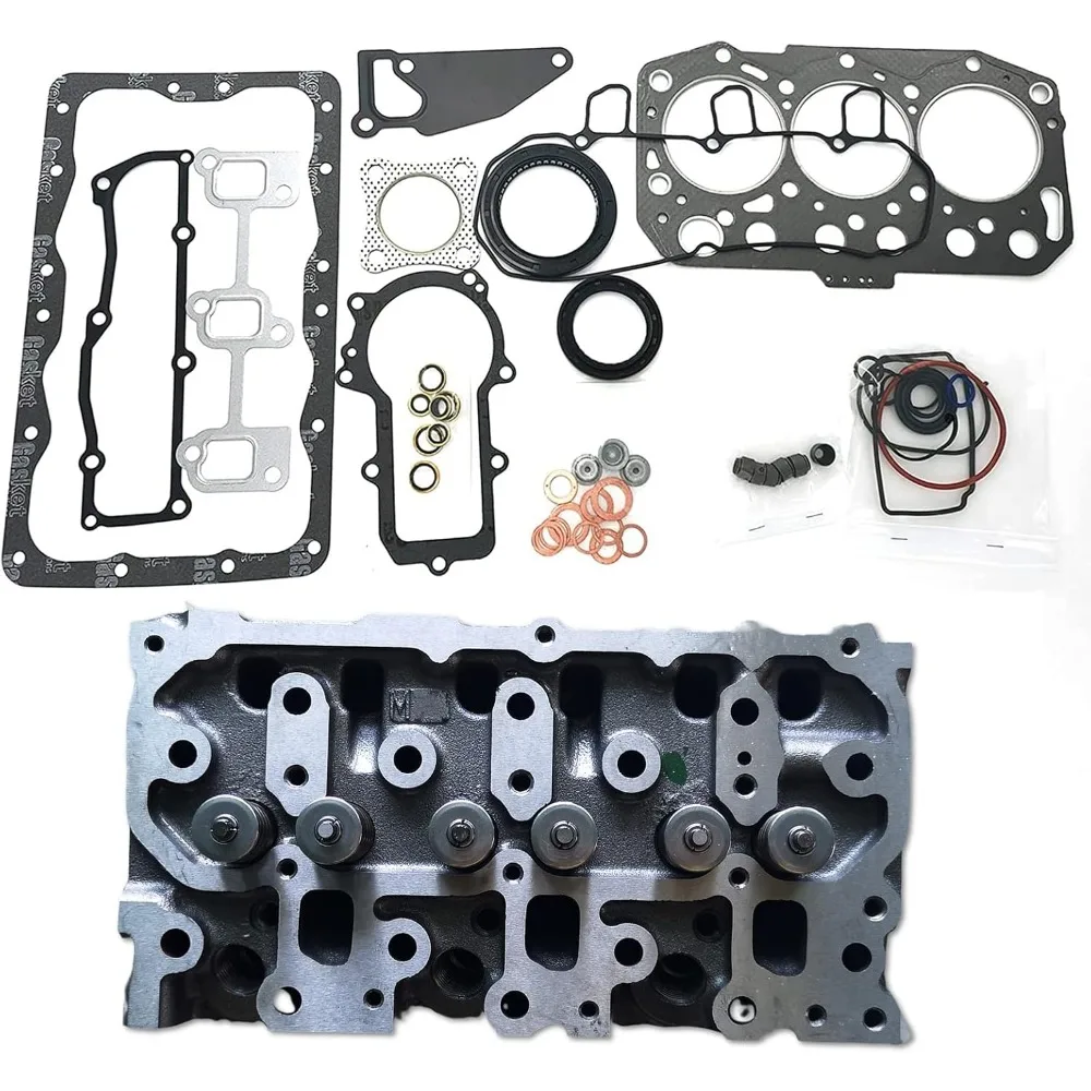 Головка блока цилиндров 3TNM72 + 1 комплект полных прокладок совместимый с