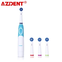 azdent electric rotating toothbrush for adults az oc2 with replacement head battery power no rechargeable oral tooth cleaning