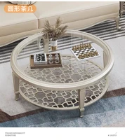 tempered glass tea table small family light luxury modern tea table living room household small tea table american square solid