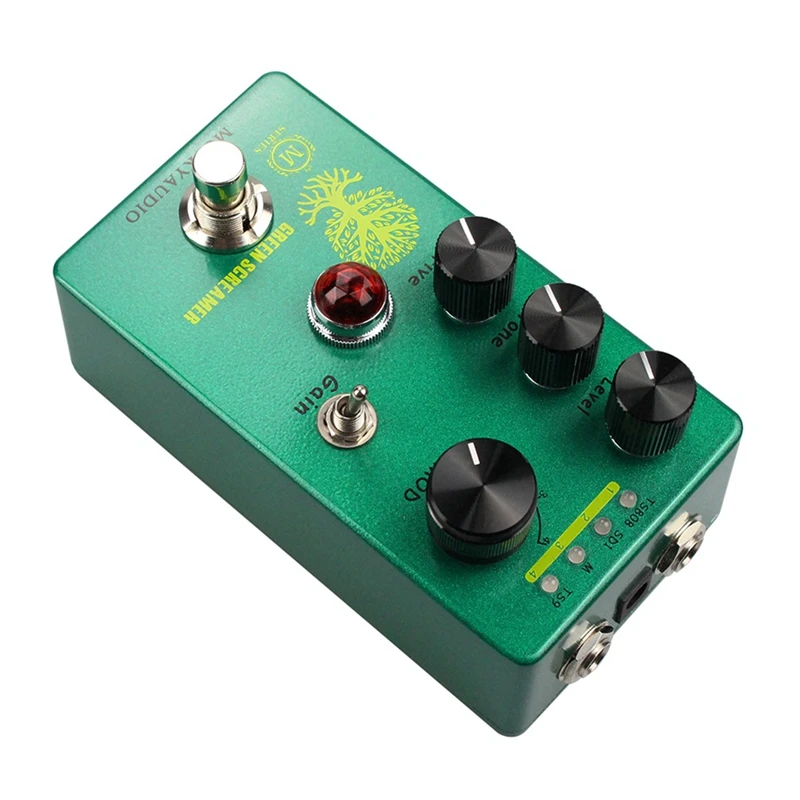 

MOSKYAUDIO GREEN SREAMER Guitar Overdrive TS9/TS808 Effects Pedal True Bypass Function Guitar Effects Processor Accessories