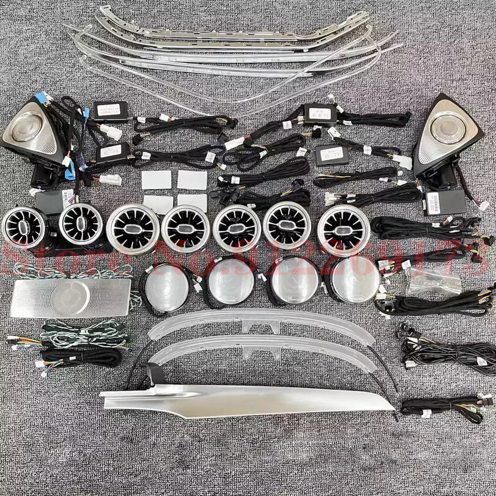 

Full Set 64 colors x253 w205 Ambient Light Turbine Air Vent Rotating Tweeter Light For Mercedes Atmosphere LED C/GLC 2014-2021