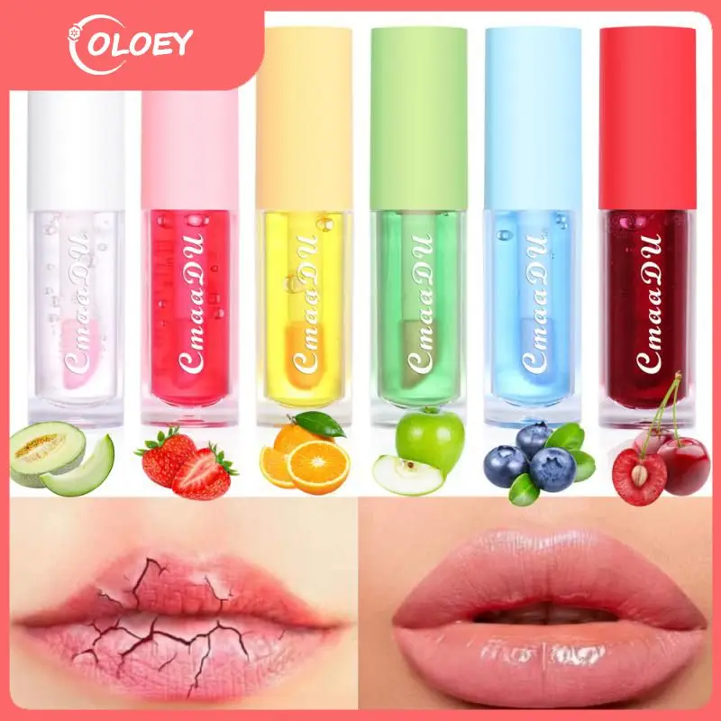 

6 Colors Fruit Flavor Lip Glaze Delicate Practical Temperature Colour Change Lip Care Tools Moisturizing Beauty Makeup Lipstick