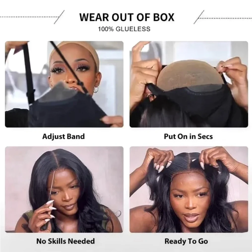 Прямые парики из натуральных волос 6x4 7x4