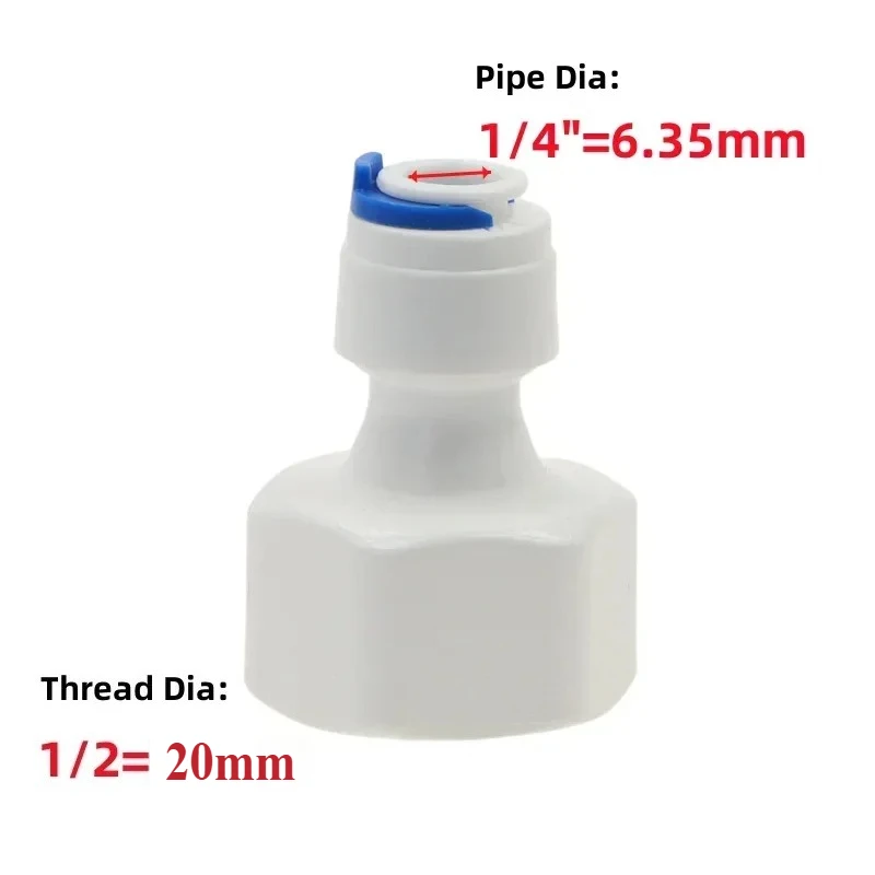 

Быстроразъемный фитинг для трубы 1/4", 3/8", пластик, белый/синий