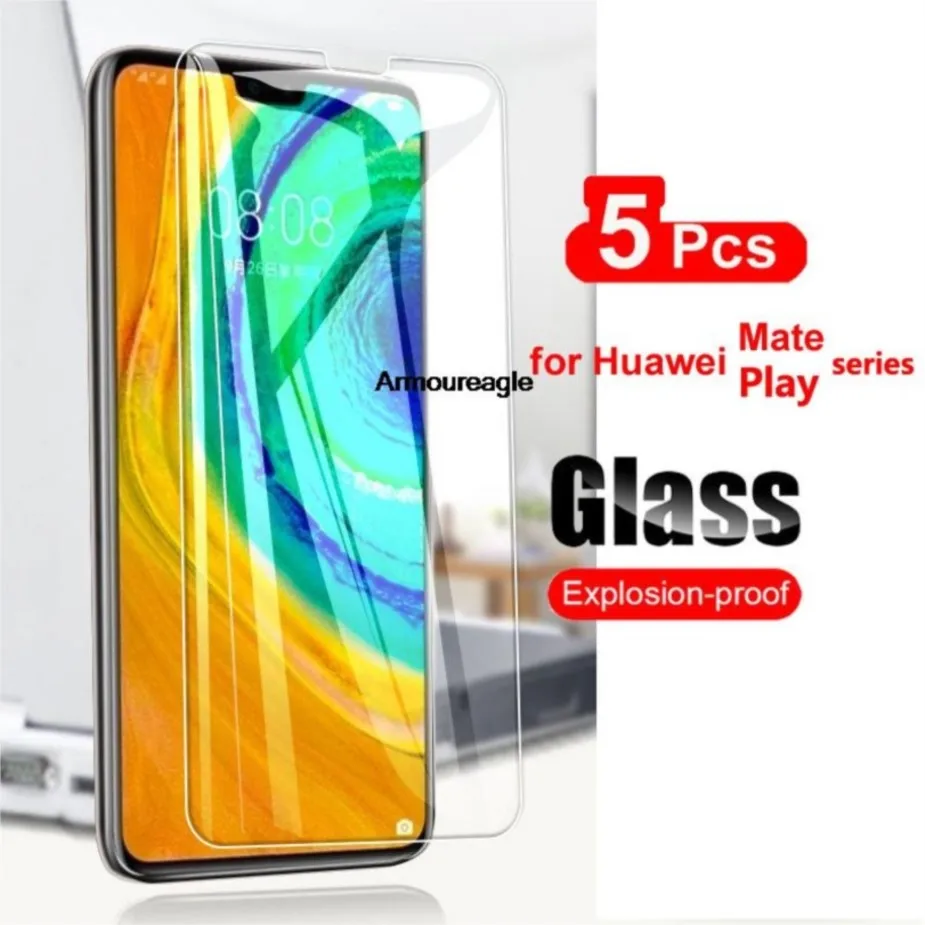 

5 шт. закаленное стекло hd для huawei mate 30 20 10 lite 20x 5g 9 8 play 5t youth 4t pro 30 plus 20 3e play5 4 3 Защита для экрана