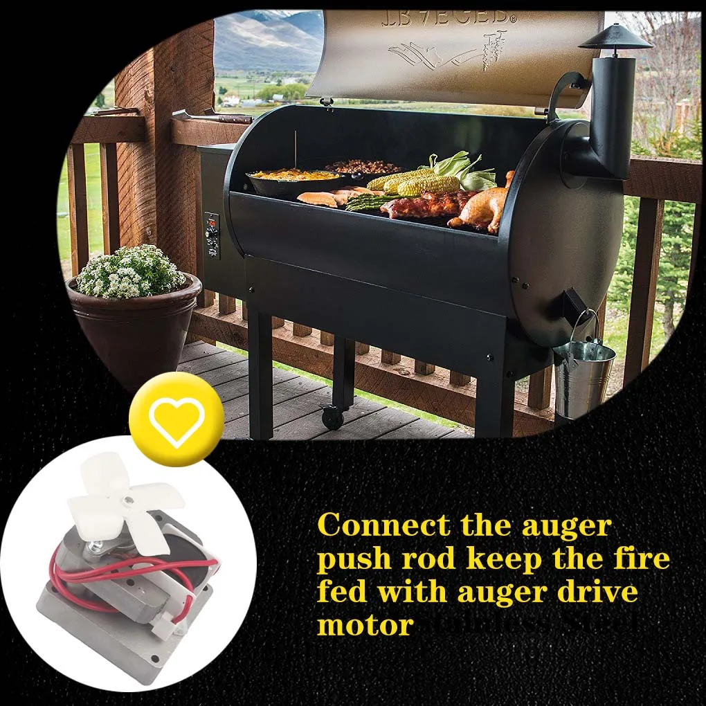 

Electric Barbecue Auger Motor Aluminum Grilling Stove Driver Spare Parts Professional Maintenance for Home Restaurant