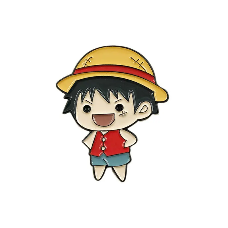 Японская серия эмалевых булавок коллекция комиксов D Luffy металлический рюкзак
