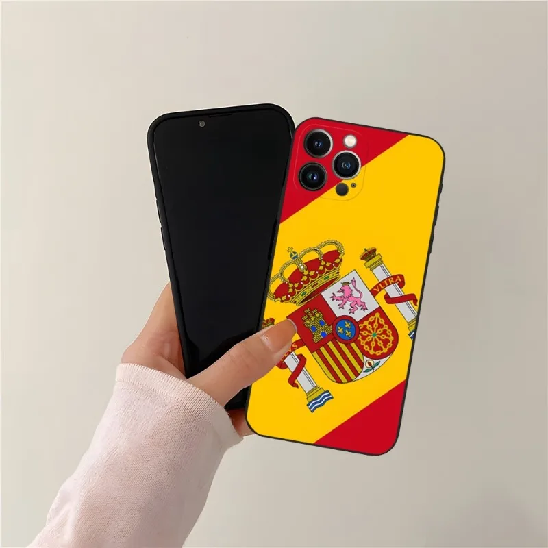 Spain Spanish Flag Phone Case For Iphone 11ProMax 13 12 Pro Max Mini Xr X Xs 6 6s 7 8 Plus Funda Shell Cover images - 6