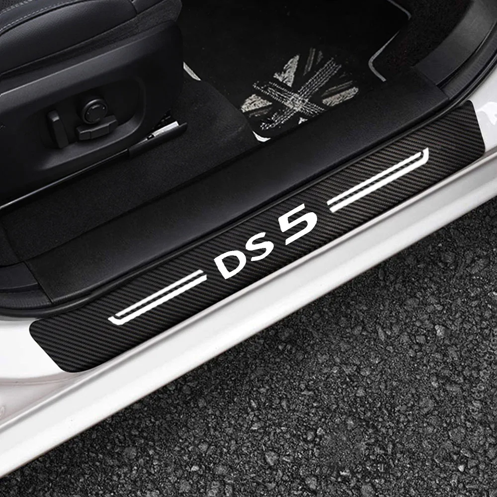 

5Pcs Car Door Sill Protector Sticker Rear Trunk Bumper Threshold Guard Decals for Citroen DS5 2021 2020 2019 2018 2017 2016 2015