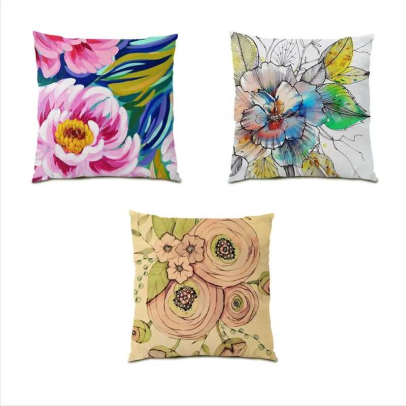 

Decoration Home Forest Tree Cushion Covers 18x18 Inches Plants Bedroom Decoration Leaves Printing Throw Pillow Covers Bed E0489