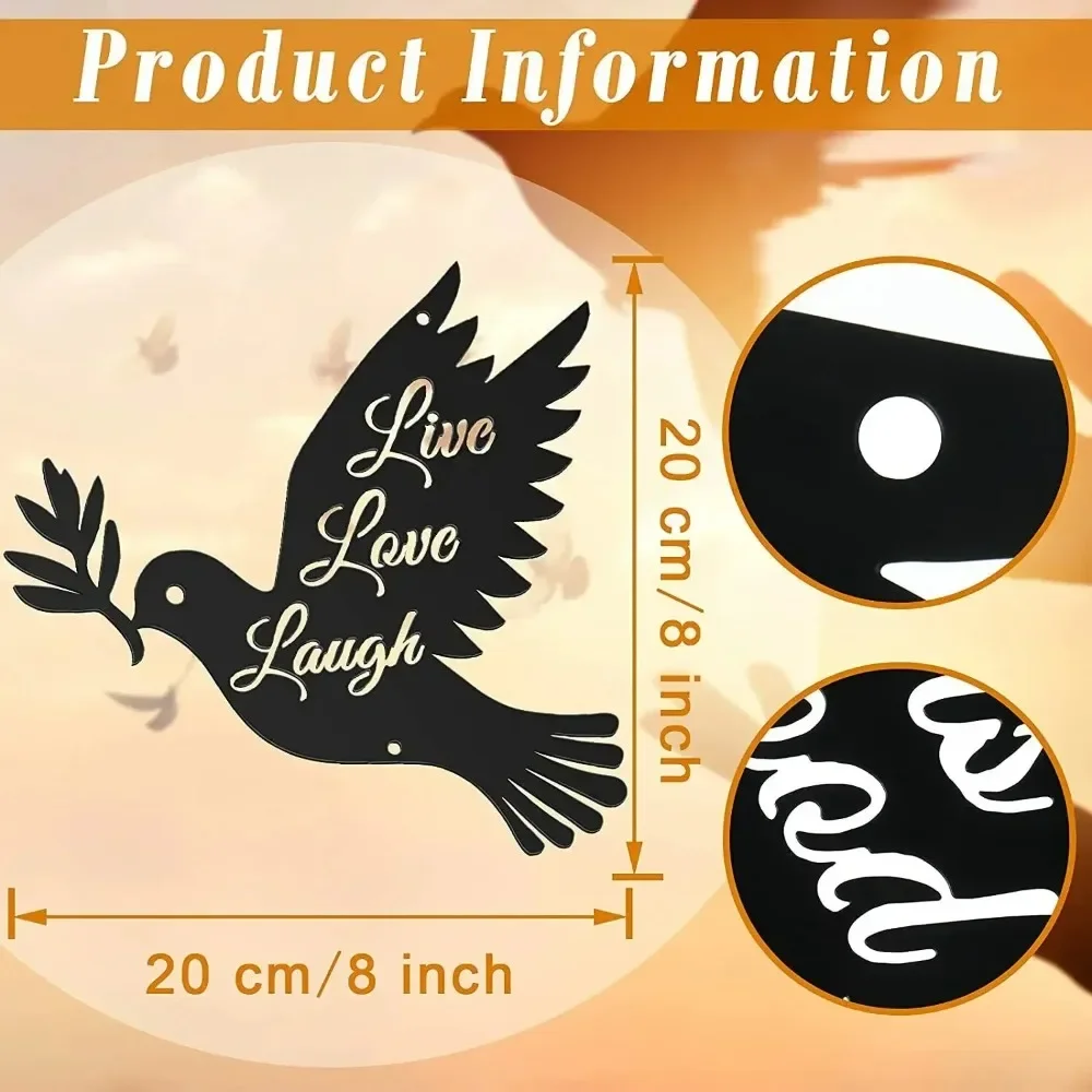 Металлическое настенное искусство живите люблю смех и Бог хороший из 2 частей