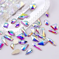 50pcs glass nail art rhinestones flatback strass glitter crystal mixed shape shiny diy decoration nail ornament rhinestone
