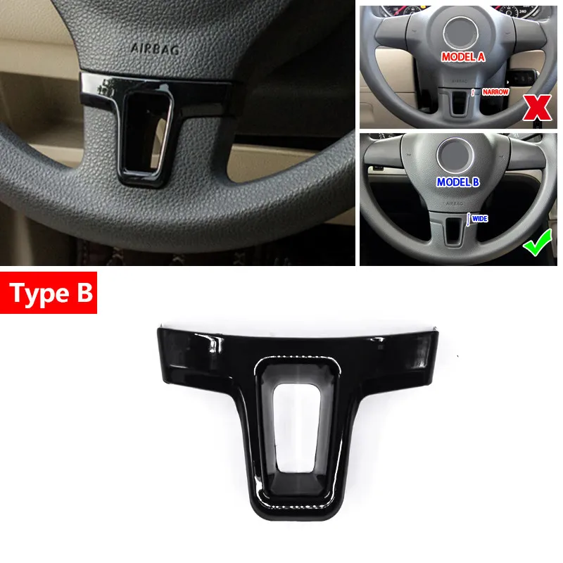 Для VW Golf 6 MK6 Passat B7 CC Jetta Bora Polo Tiguan Caddy Touran Sharan ABS крышка рулевого колеса из углеродного волокна защитная накладка