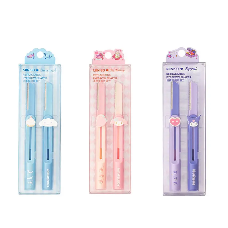 

Новинка Kawaii Sanrios Kuromi Cinnamoroll My Melody милый мультяшный аниме Портативный Выдвижной триммер для бровей для начинающих студентов