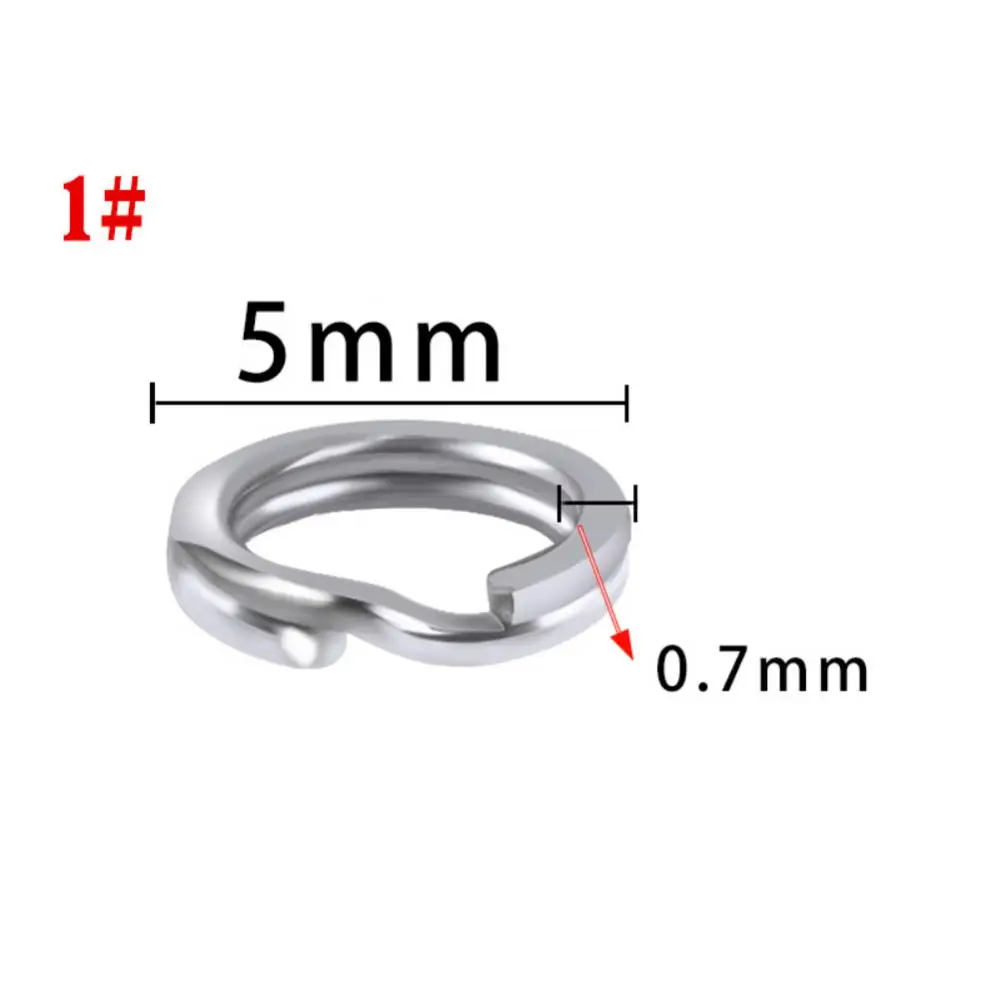 

Split Rings In Fishing / Anti-damage Ring Strength Pressure Flat Ring Powerful Stainless Steel Fishing Gear Accessories