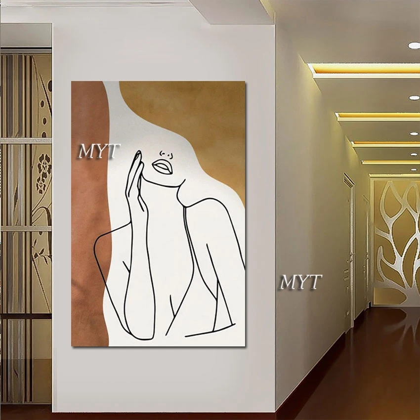 

Настенное украшение, декор для гостиной, настенное искусство без рамки, Висячие картины, линейный герой