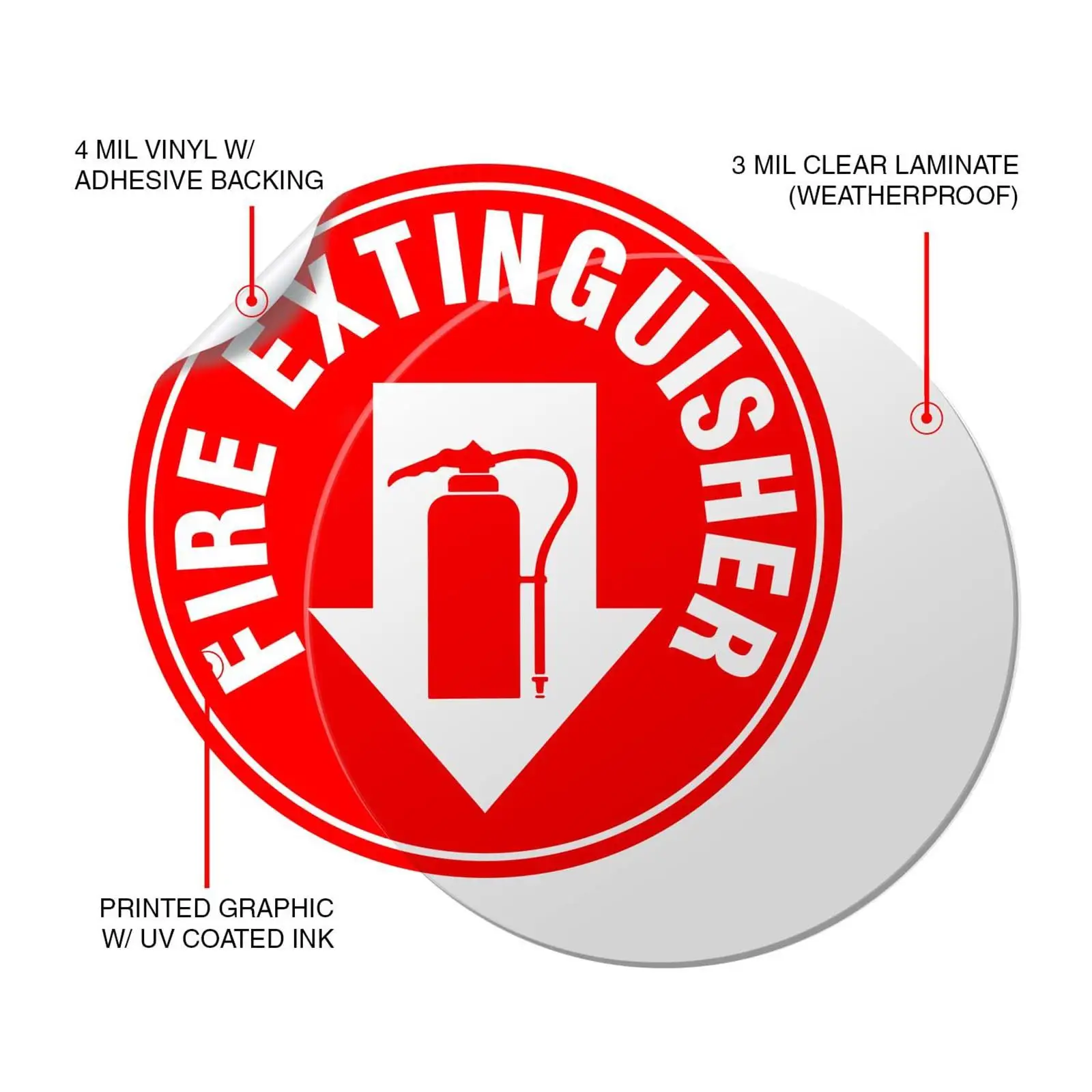 30 шт. самоклеящиеся огнетушители