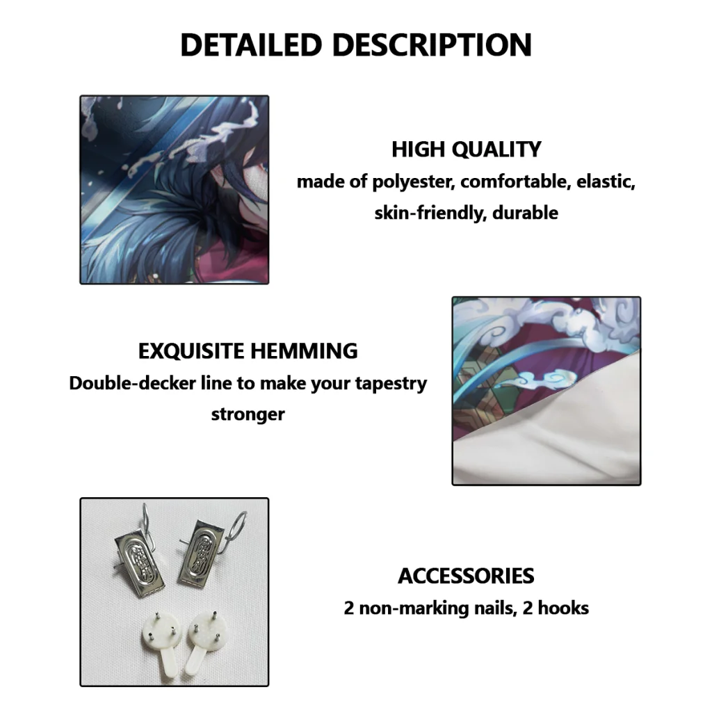 Подвесное одеяло в стиле аниме для украшения гостиной